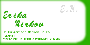 erika mirkov business card